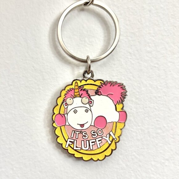 Despicable Me It’s So Fluffy! Sparkle Unicorn Metal Keychain - Picture 2 of 3